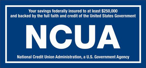 Your savings federally insured to at least $250,000 and backed by the full faith and credit of the United States Government. 